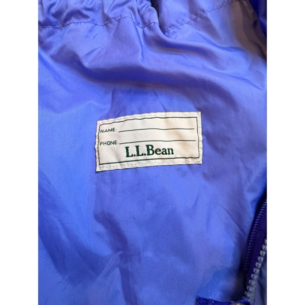 LL Bean Kids XL 18 Discovery Rain Jacket Blue Colorblock Hooded Shell 295451